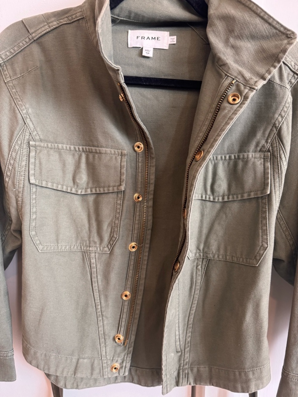 Frame Denim Green Utility Jacket - Picture 5 of 11